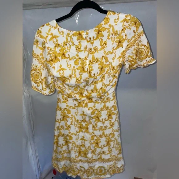 Lulu's Golden Floral Midi Dress size medium - Picture 3 of 4